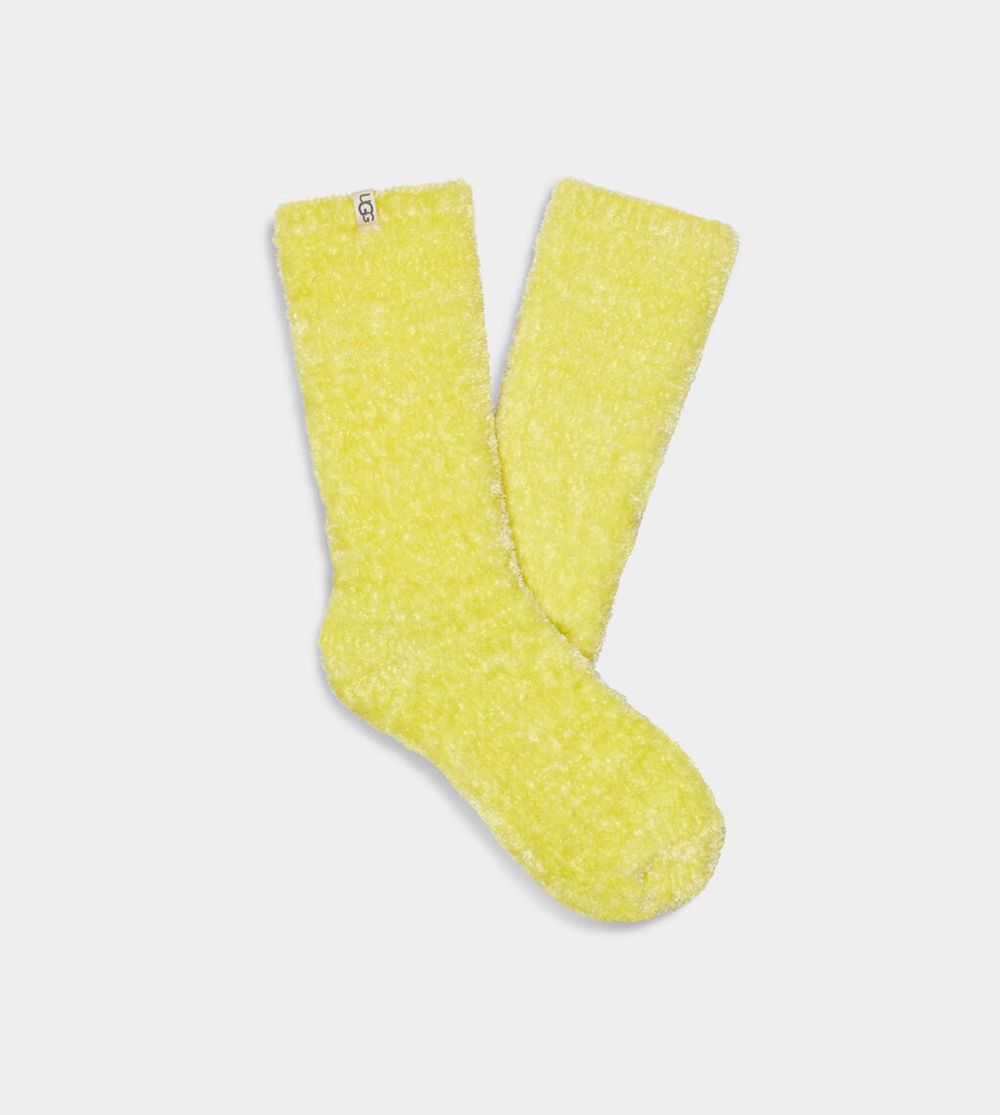 Ugg Sock Mens - Ugg Pride Leda Cozy Yellow - 754DEGPVR